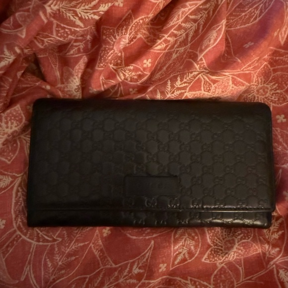Gucci Dark Brown Embossed Leather Wallet - Picture 16 of 16